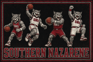 Southern Nazarene Basketball Wildcats Vintage-Style Wall Art