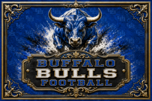 Buffalo Bulls Football Blue Bull Decorative Wall Art