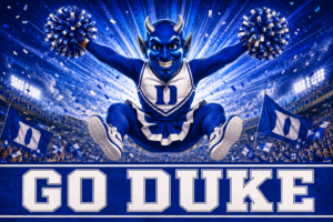 Blue Devil Mascot GO DUKE Stadium Wall Art