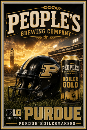 Purdue Boilermakers Football Brewing Company Wall Art Poster