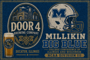 Door 4 Brewing Company Millikin Big Blue Vintage-Style Wall Art