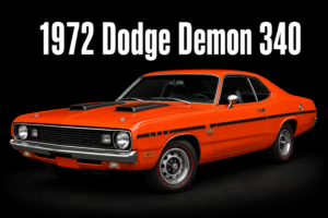 1972 Dodge Demon 340 Orange Muscle Car Wall Art