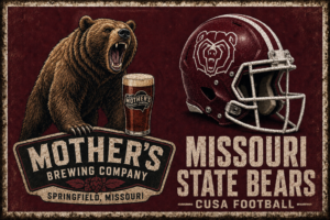 Mother’s Brewing Company Missouri State Bears Football Wall Art
