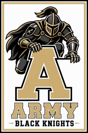 Black Knights Army Knight Graphic Wall Art Print
