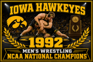Iowa Hawkeyes 1992 Men's Wrestling Championship Wall Art