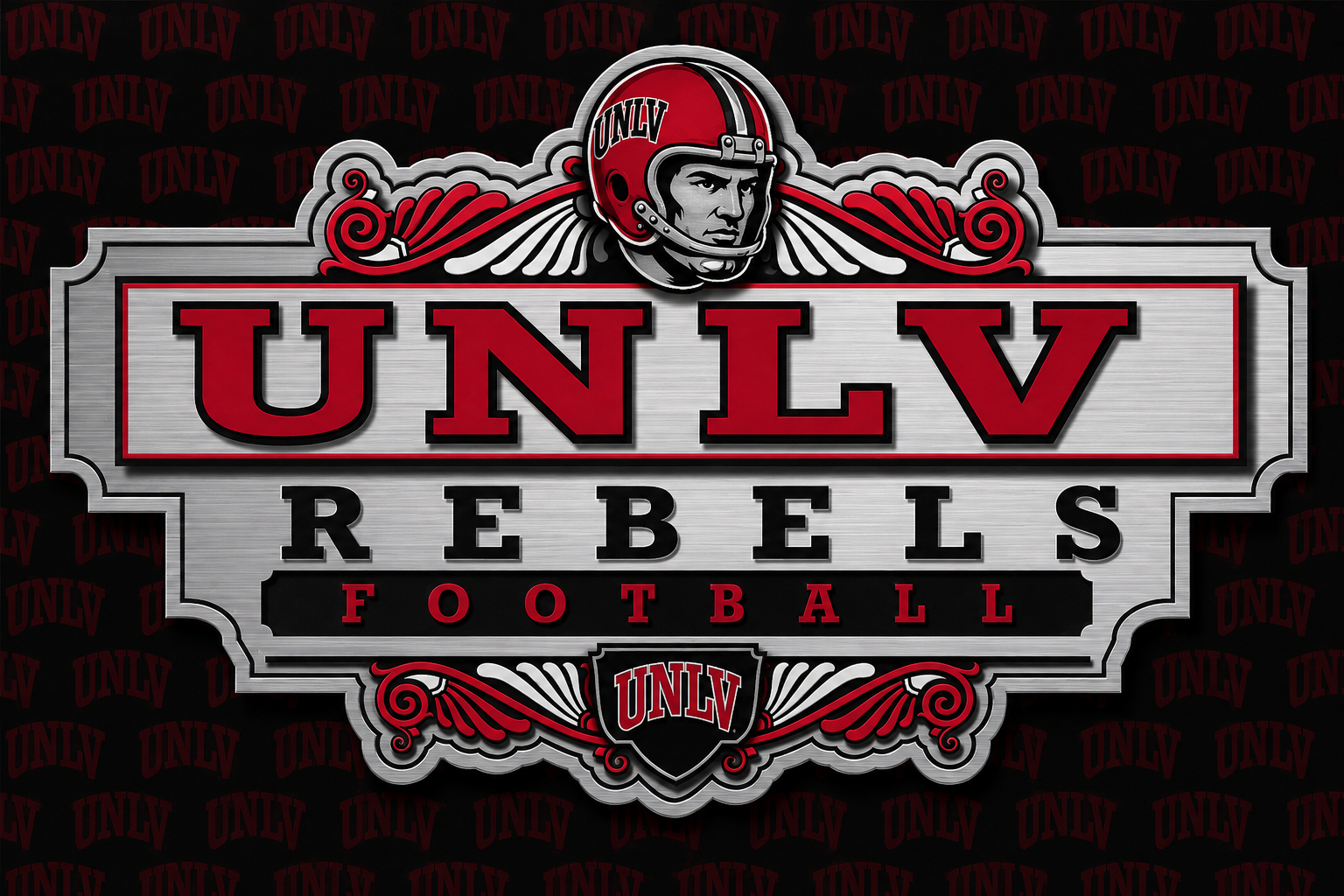 UNLV Rebels Football-Themed Decorative Wall Sign
