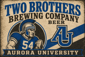 Aurora University Two Brothers Brewing Co. Football Wall Art