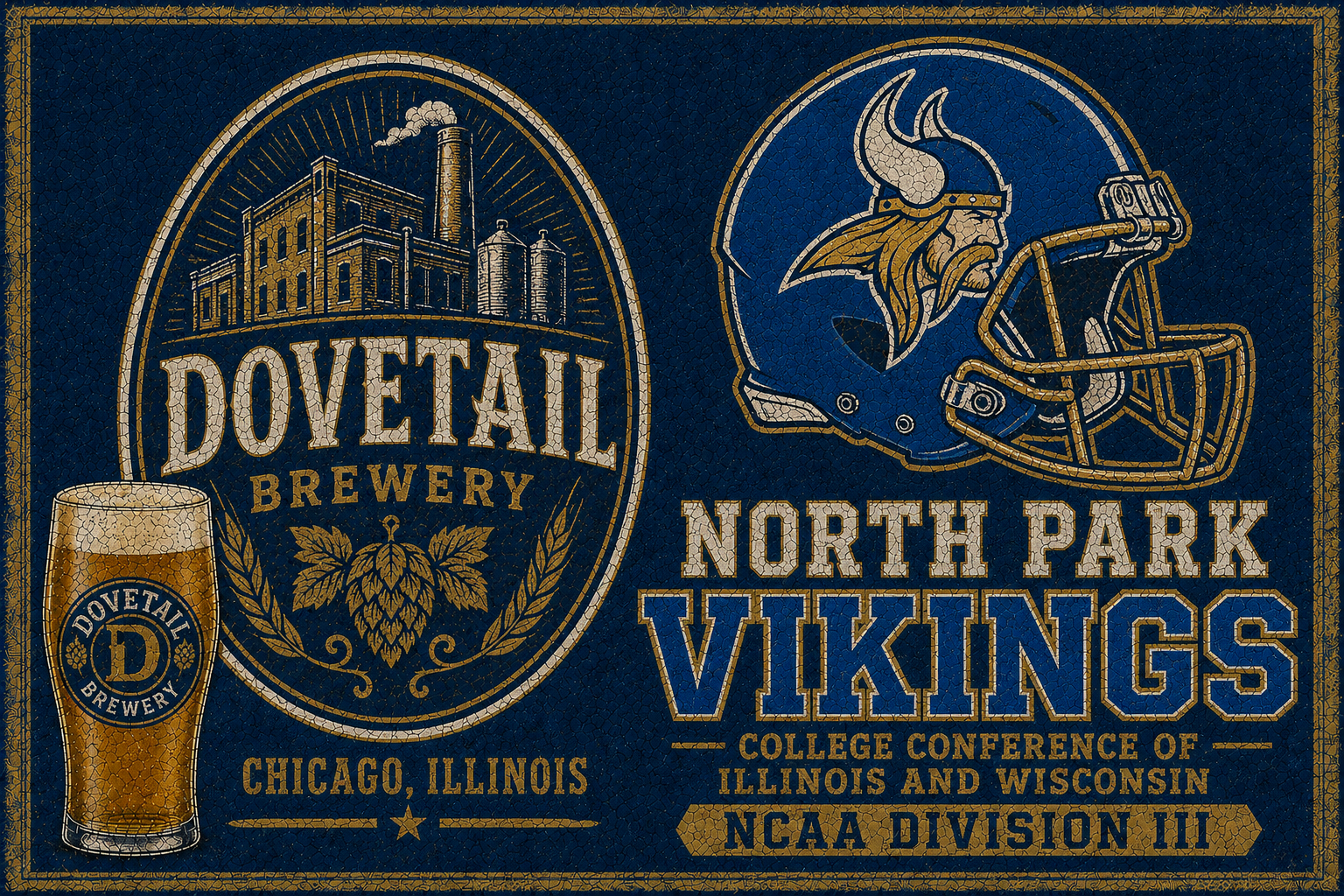 Dovetail Brewery North Park Vikings Chicago Wall Art