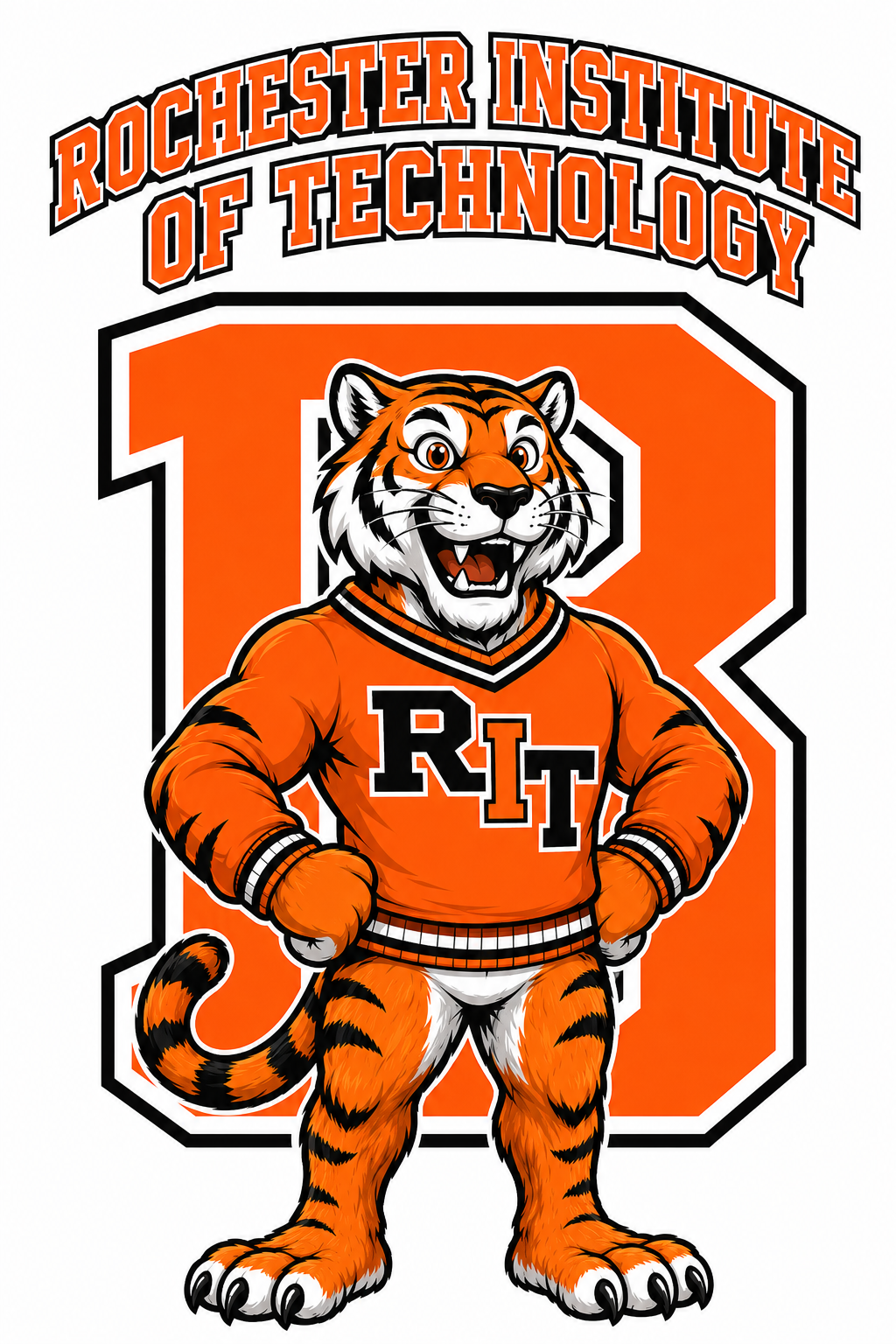 Rochester Institute of Technology Tiger Graphic