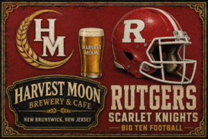 Vintage-Style Scarlet Knights Football Brewery Wall Art