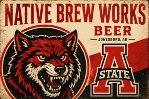 Native Brew Works Beer Wolf Jonesboro AR Wall Art