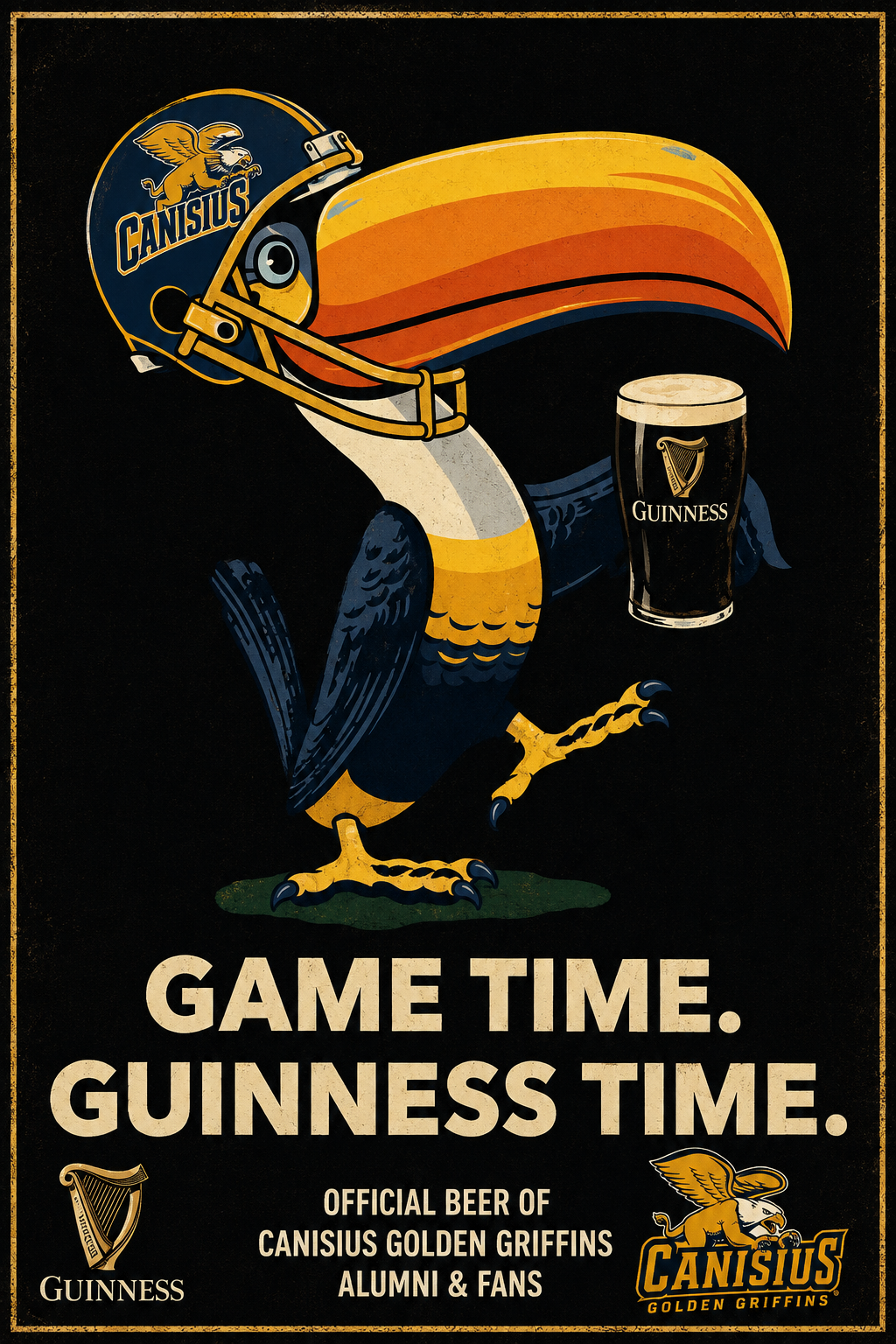 Canisius Golden Griffins Game Time Guinness Wall Art