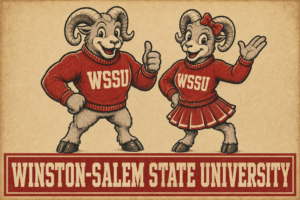 WSSU Ram Couple Vintage-Inspired Wall Art