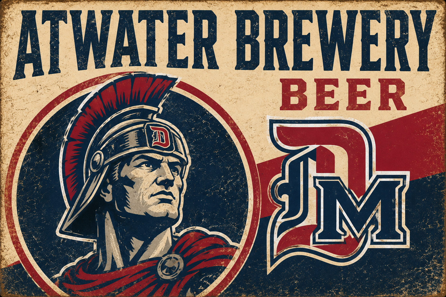 Atwater Brewery Beer Vintage-Style Graphic Wall Art