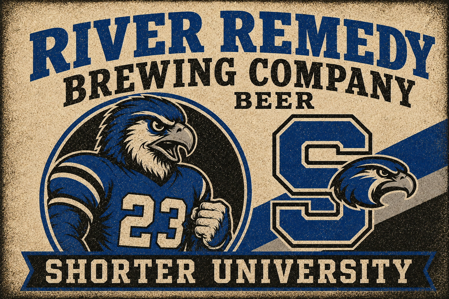 River Remedy Brewing Company Shorter University Eagle Wall Art