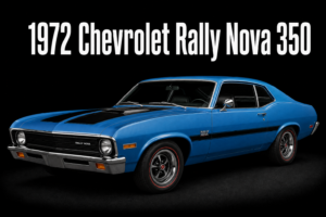 1972 Chevrolet Rally Nova 350 Blue Muscle Car Artwork