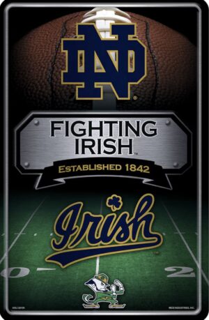 Fighting Irish Football Vintage-Style Wall Sign