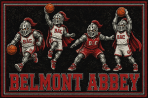 Belmont Abbey Knights Basketball Vintage-Style Wall Art