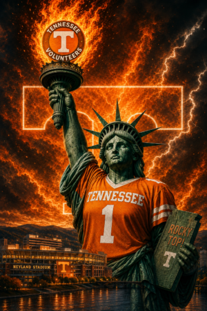 Tennessee Volunteers Statue and Neyland Stadium Wall Art