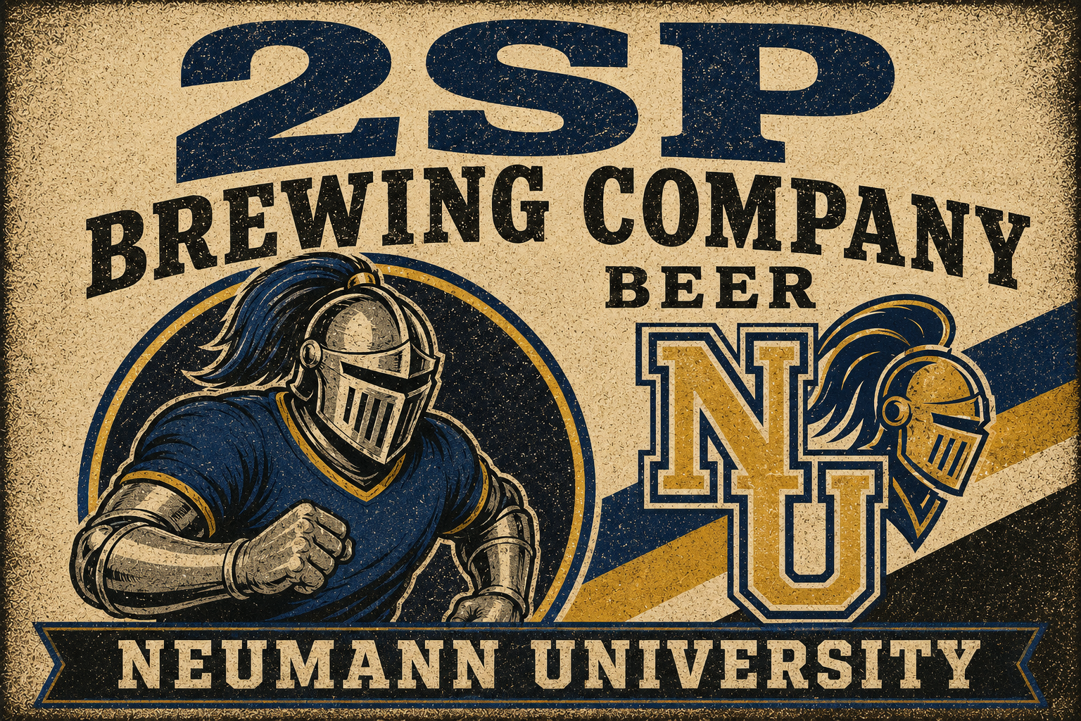 Neumann University 2SP Brewing Company Knight Wall Art