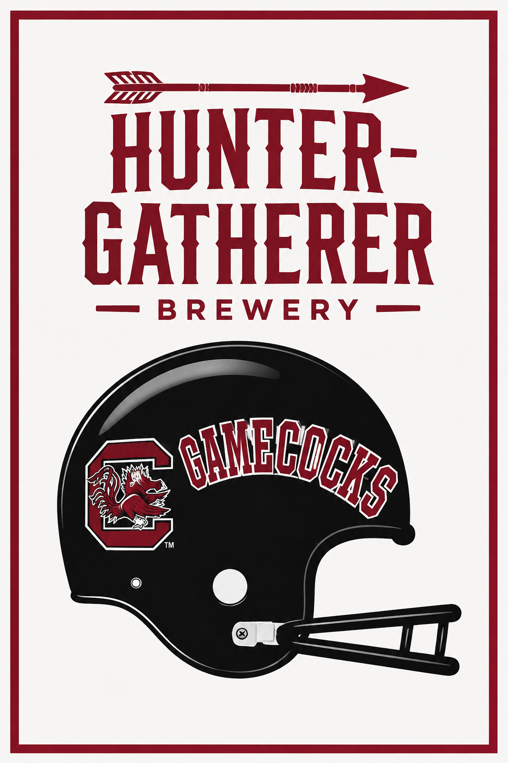 Hunter-Gatherer Brewery Gamecocks Helmet Wall Art