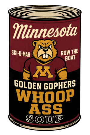 Minnesota Golden Gophers Whoop Ass Soup Can Design