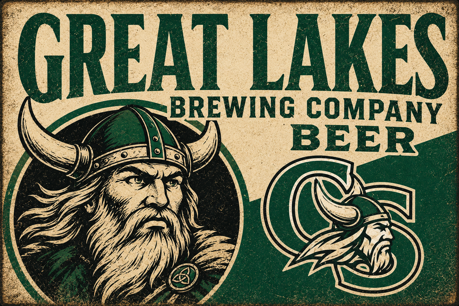 Great Lakes Brewing Company Beer Viking Wall Sign