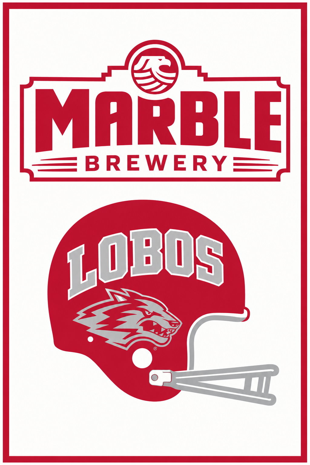 Marble Brewery Lobos Hockey Helmet Graphic Wall Art