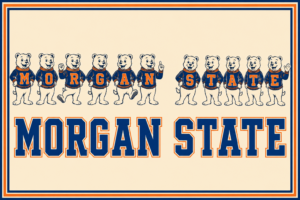 Morgan State Bear Character Typography Wall Art