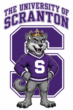 University of Scranton Purple Wolf Mascot Graphic Wall Art