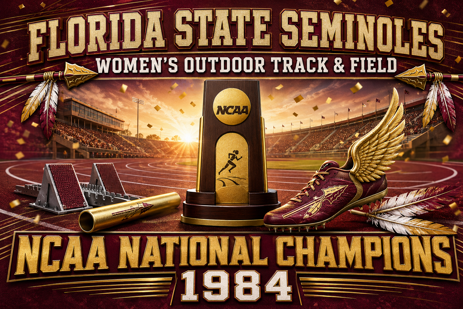 Florida State Women’s Outdoor Track & Field 1984 Wall Art