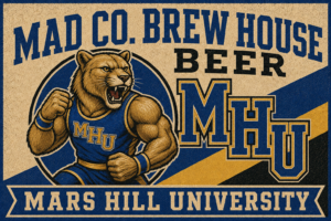 Mars Hill University Bear Brew House Vintage-Style Wall Art