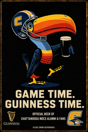 Game Time Guinness Chattanooga Mocs Football Bird Wall Art