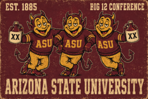Arizona State ASU Big 12 Devil Trio Vintage-Style Wall Art