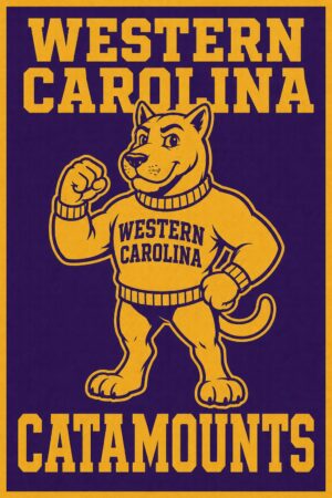 Western Carolina Catamounts Purple and Gold Wall Art