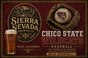 Chico State Wildcats Baseball Sierra Nevada Wall Art