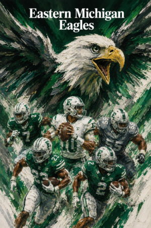 Eastern Michigan Eagles Football Eagle Artwork Poster