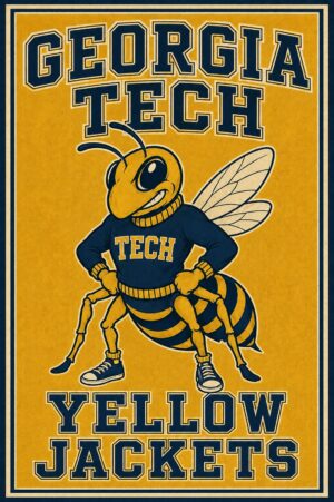 Georgia Tech Yellow Jackets Vintage-Style Wall Art