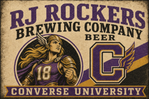 RJ Rockers Brewing Company Converse University Vintage-Style Poster