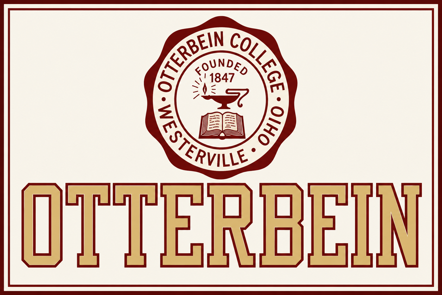Otterbein College Westerville Ohio Vintage-Style Wall Art