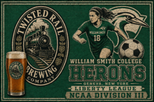 William Smith Herons Distressed Green Sports Wall Art