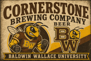 Cornerstone Brewing Company Baldwin Wallace Bee Wall Art