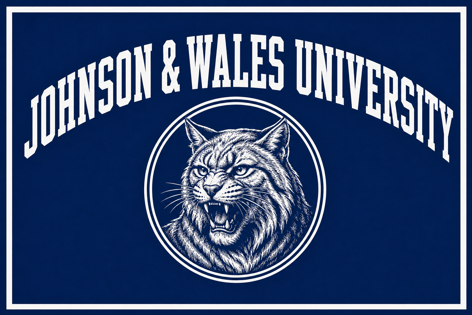 Johnson & Wales University Bobcat Navy Wall Art