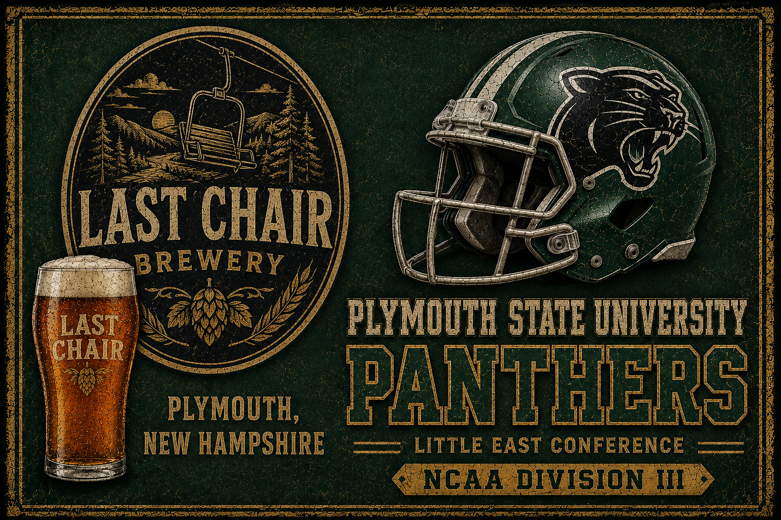 Plymouth Panthers Brewery Vintage-Style Sports Wall Art