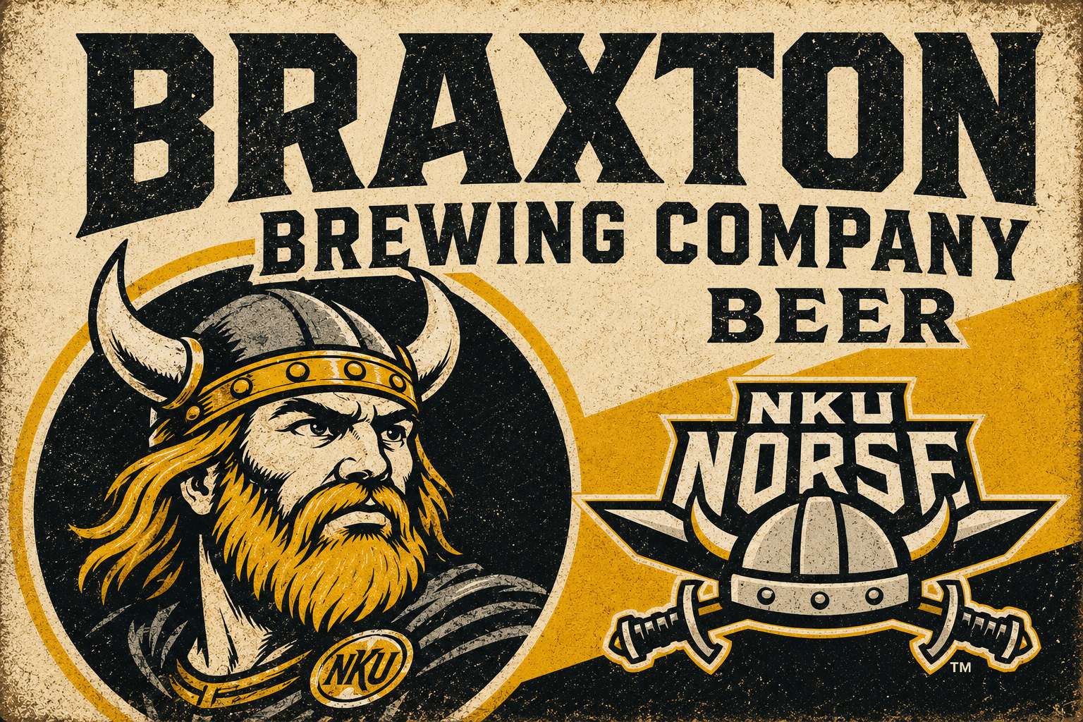 Braxton Brewing Company Beer Viking Wall Art Design