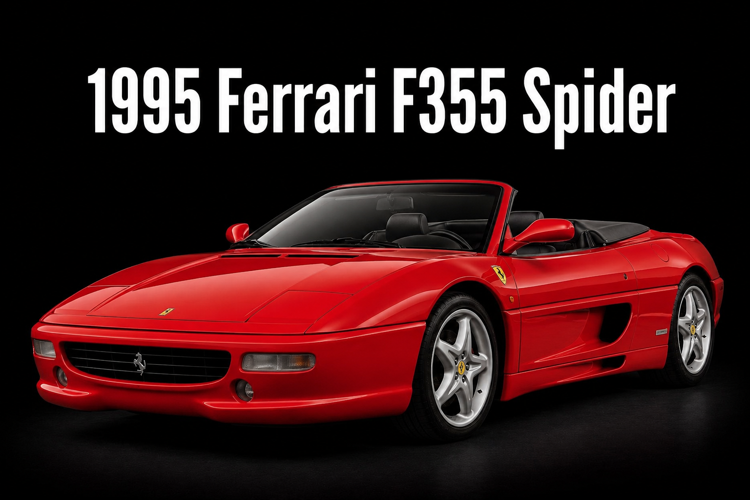 1995 Ferrari F355 Spider Red Convertible Automotive Wall Art