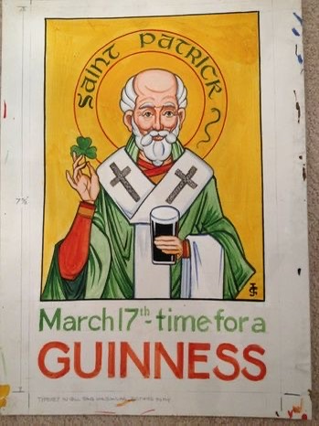 Saint Patrick Guinness March 17th Wall Art Poster