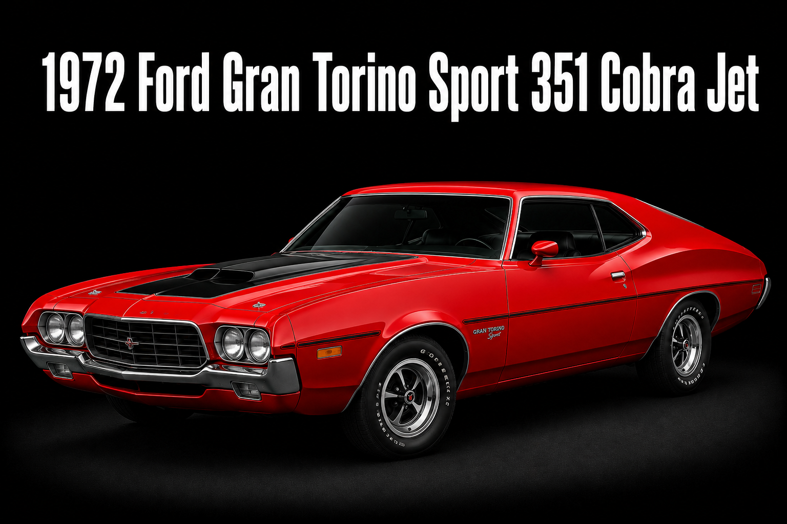 1972 Ford Gran Torino Sport 351 Cobra Jet Automotive Wall Art