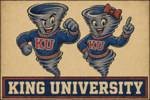 King University KU Tornado Mascot Vintage-Style Wall Art