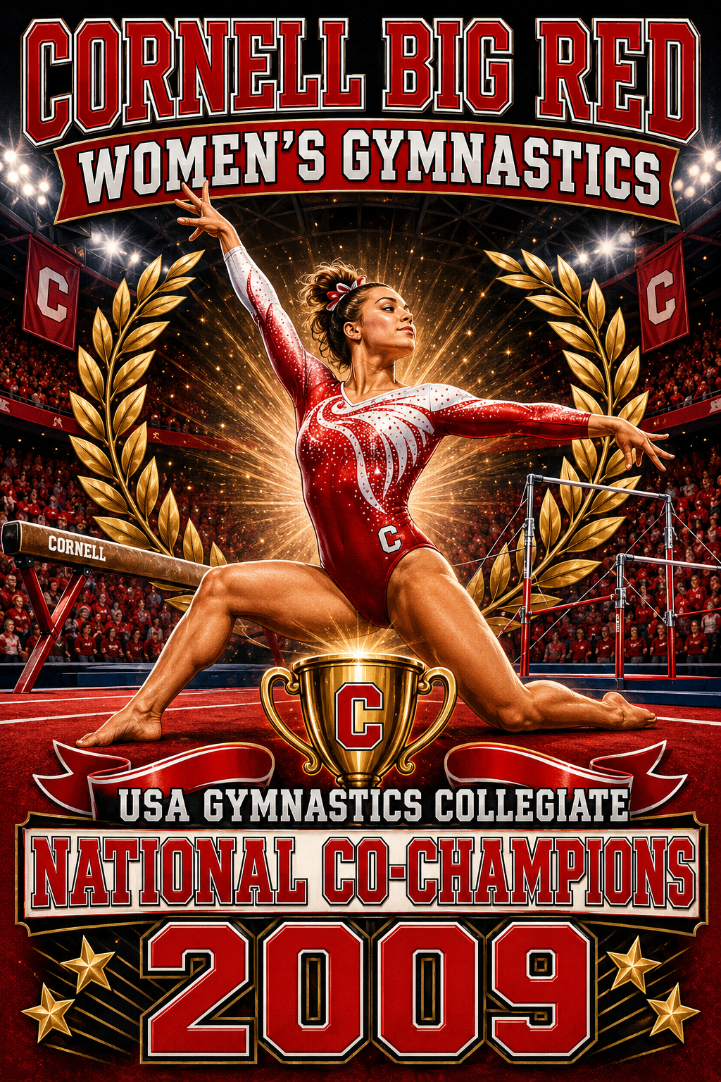 Cornell Big Red Women’s Gymnastics 2009 Poster